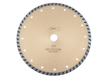 GTP - Continuous Rim Turbo Granite Cutting Diamond Blade 